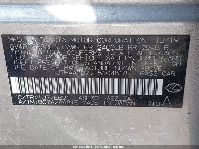 JTHAA1D29L5104818 Lexus Is Is 300