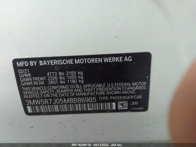 BMW 3 Series 330i Xdrive 2021 аукцион фото