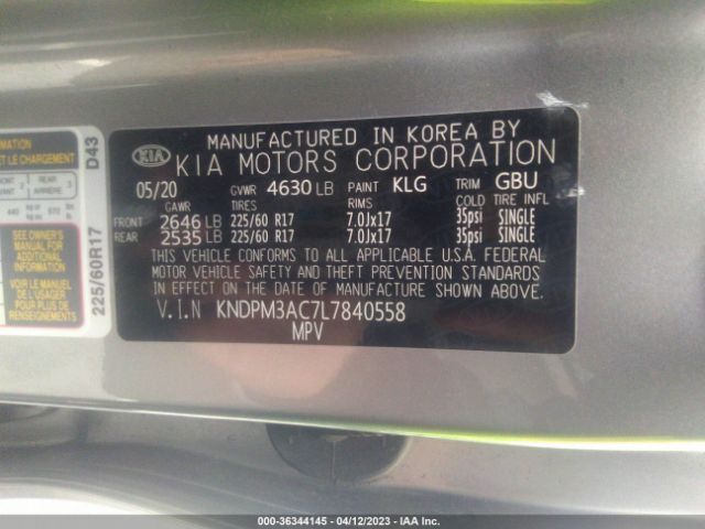 KNDPM3AC7L7840558 KIA Sportage Lx