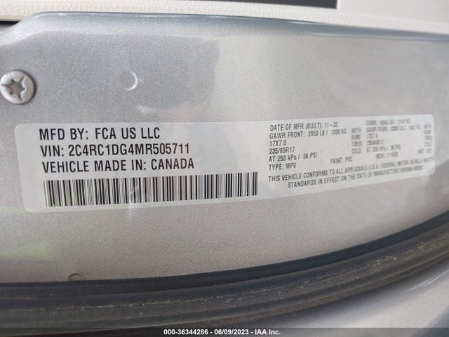 Chrysler Voyager Lxi 2021 2C4RC1DG4MR505711 Image 9