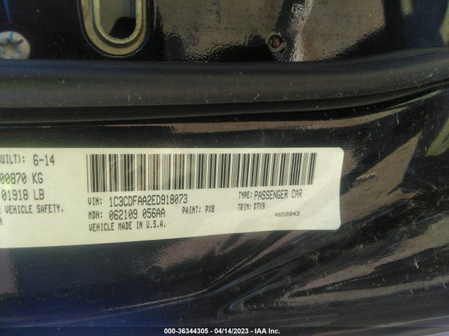 Dodge DART SE 2014 1C3CDFAA2ED918073 Image 9