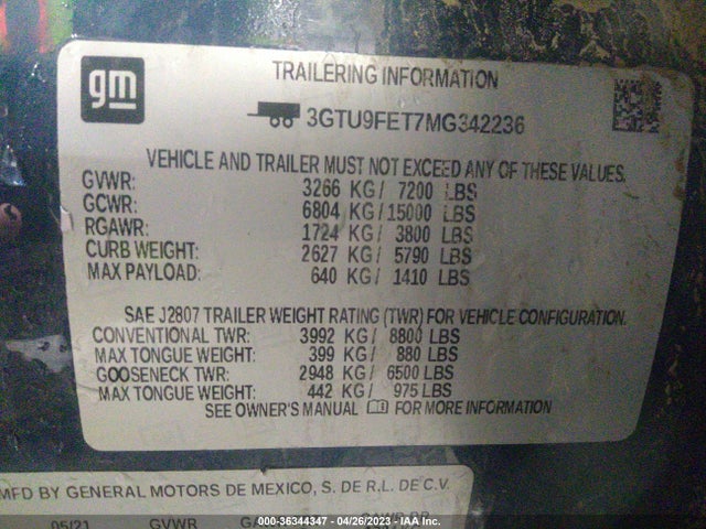 GMC Sierra 1500 Denali 2021 3GTU9FET7MG342236 Image 10