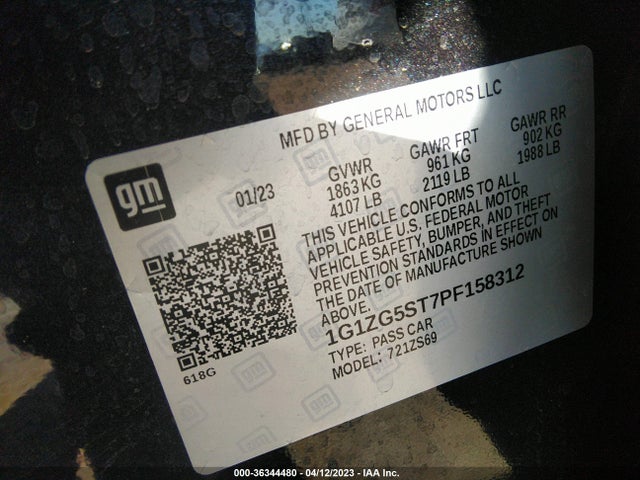Chevrolet MALIBU RS 2023 1G1ZG5ST7PF158312 Image 10