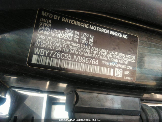 2018 BMW i3, VIN: WBY7Z6C55JVB96764