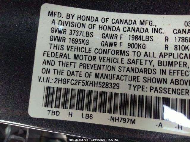 Honda Civic Sedan Lx 2017 2HGFC2F5XHH528329 Image 9