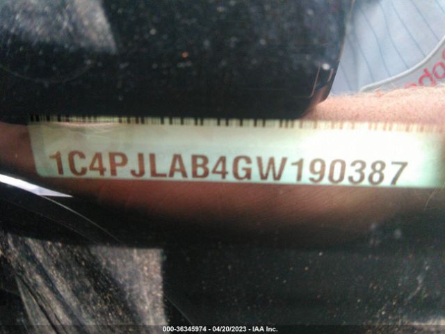 1C4PJLAB4GW190387 Jeep Cherokee Sport