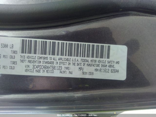 3C4PDCABXHT581123 Dodge JOURNEY SE