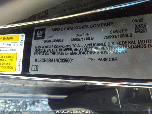 Chevrolet SPARK LS 2022 KL8CB6SA1NC039601 Image 10
