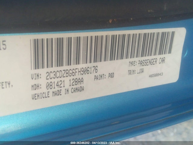 Dodge Challenger Sxt Plus 2015 2C3CDZBG6FH906176 Image 9