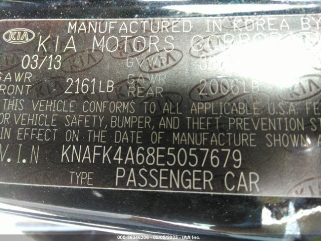 KNAFK4A68E5057679 KIA FORTE LX