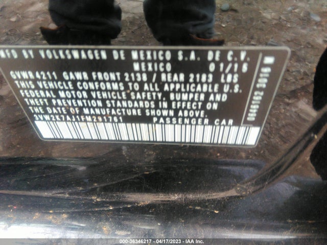 3VW2K7AJ1FM291761 Volkswagen Jetta Sedan 2.0l S