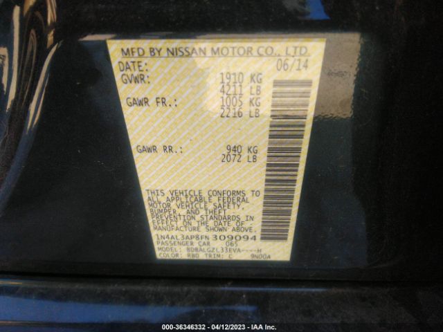 1N4AL3AP8FN309094 Nissan Altima 2.5 S