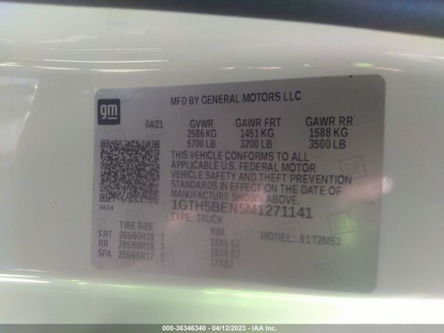 1GTH5BEN5M1271141 GMC Canyon 2wd Elevation Standard