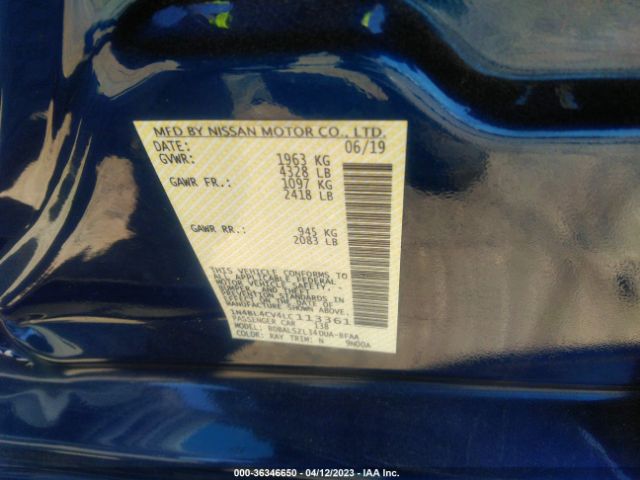 1N4BL4CV4LC113361 Nissan Altima 2.5 Sr