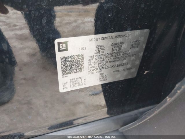 1GKKNMLS2KZ185251 GMC ACADIA SLT