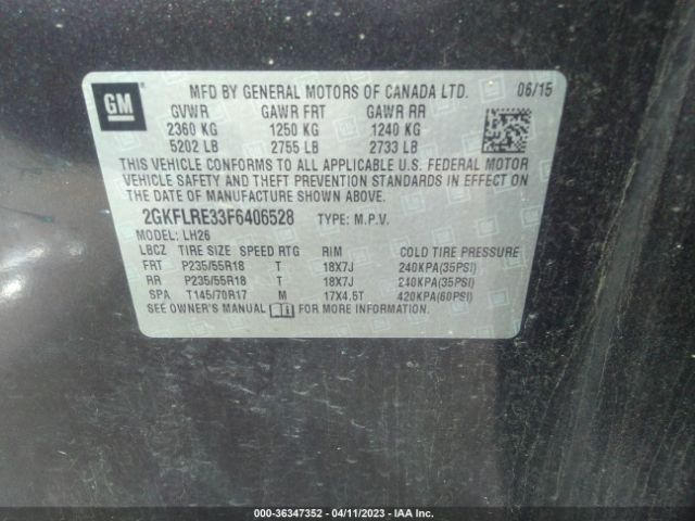2GKFLRE33F6406528 GMC Terrain Sle