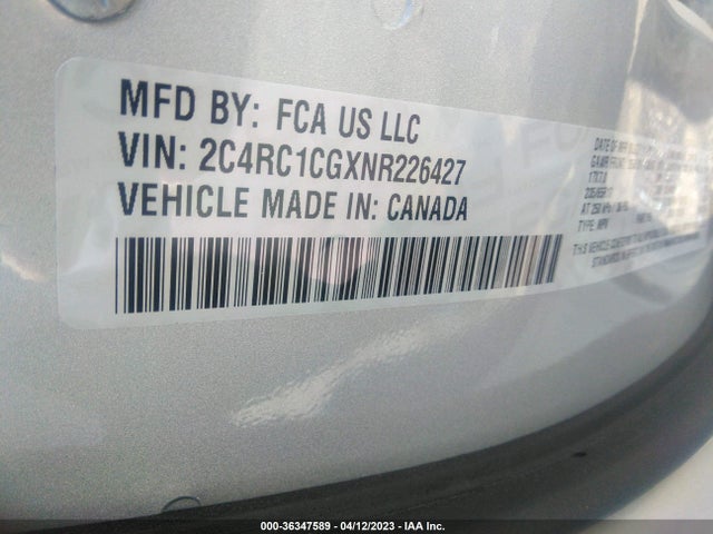2022 Chrysler Voyager, VIN: 2C4RC1CGXNR226427