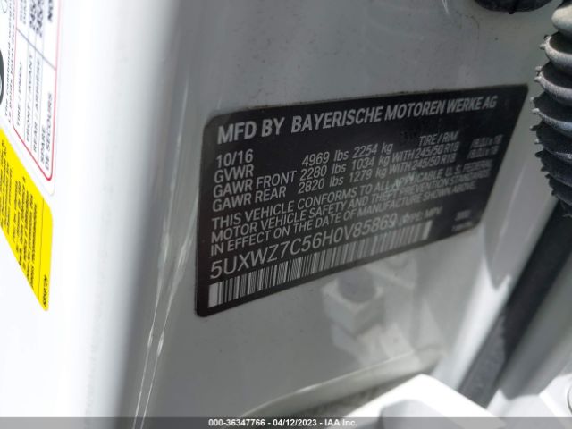 5UXWZ7C56H0V85869 BMW X3 Sdrive28i