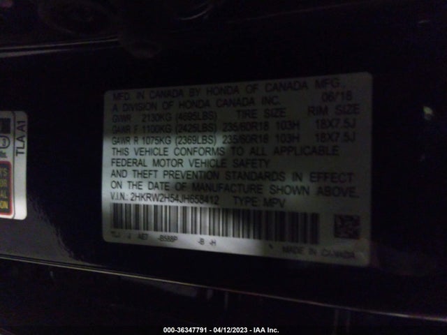 Honda CR-V EX 2018 2HKRW2H54JH658412 Image 9