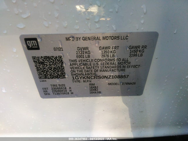 2022 Cadillac XT5, VIN: 1GYKNCRS0NZ108857