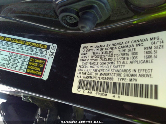 Honda CR-V LX 2014 2HKRM3H37EH534988 Image 9