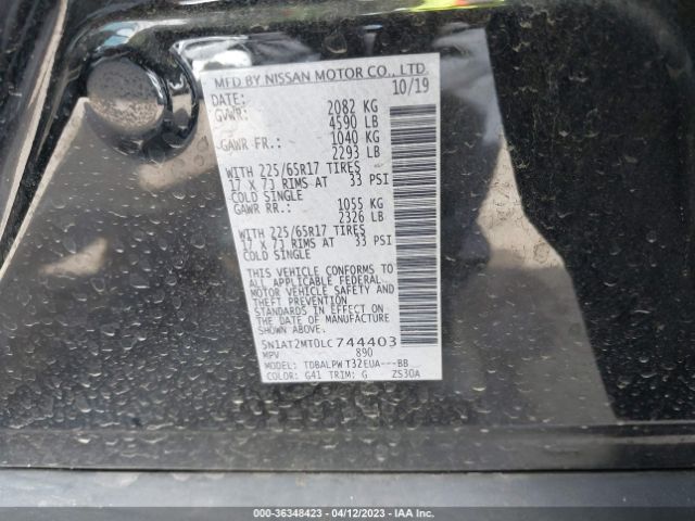 5N1AT2MT0LC744403 Nissan ROGUE S
