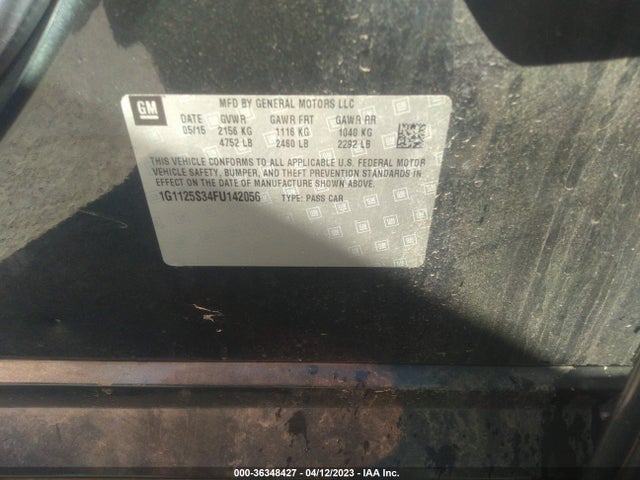 Chevrolet IMPALA LT 2015 1G1125S34FU142056 Image 10