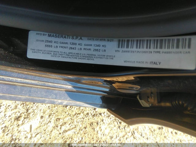 2022 Maserati Ghibli, VIN: ZAM57ZST3N1388139