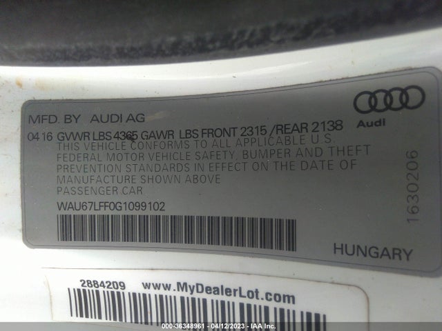 WAU67LFF0G1099102 Audi A3 1.8t Premium