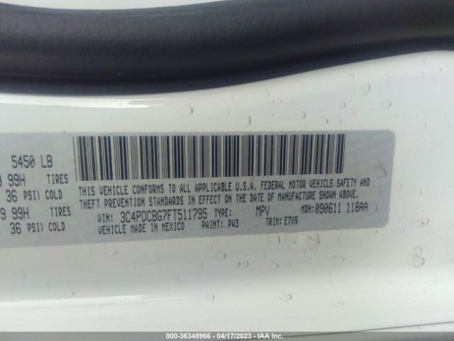 3C4PDCBG7FT511795 Dodge Journey Sxt