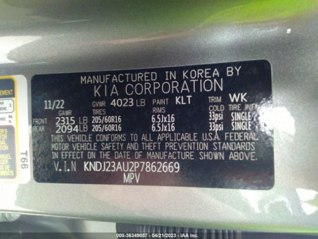 KNDJ23AU2P7862669 KIA SOUL LX