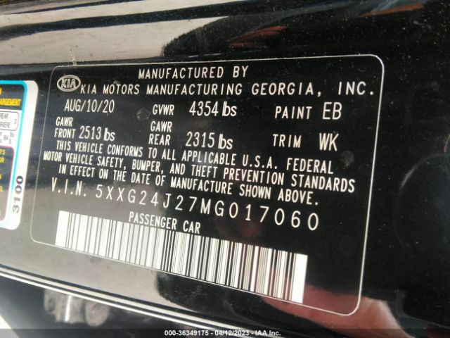 5XXG24J27MG017060 KIA K5 LX