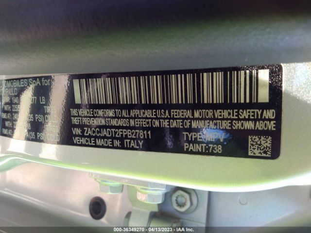 ZACCJADT2FPB27811 Jeep Renegade Limited
