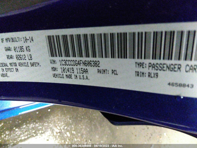1C3CCCDG4FN606382 Chrysler 200 S
