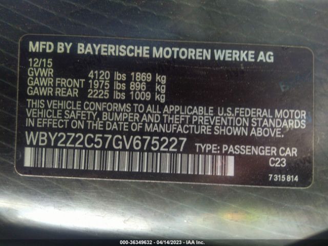 WBY2Z2C57GV675227 BMW I8