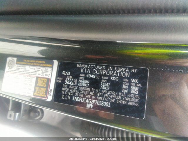 KNDPUCAG2P7058001 KIA Sportage Hybrid Lx