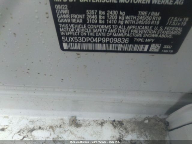 5UX53DP04P9P09836 BMW X3 Xdrive30i