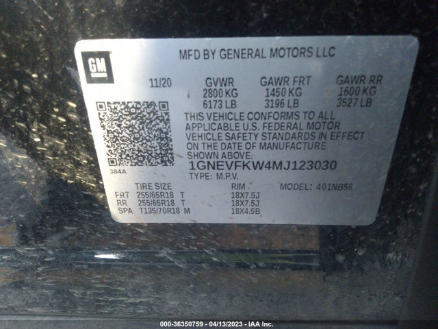 Chevrolet Traverse Ls 2021 1GNEVFKW4MJ123030 Image 9