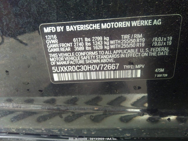 5UXKR0C30H0V72667 BMW X5 Xdrive35i