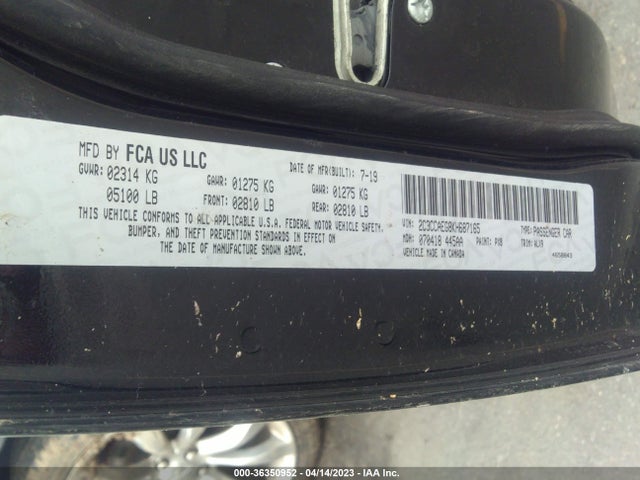 2C3CCAEG8KH687165 Chrysler 300 Limited