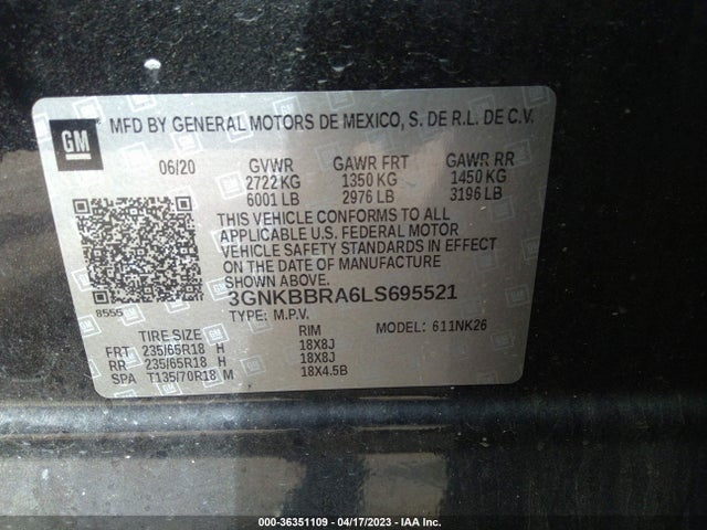 Chevrolet Blazer Lt 2020 3GNKBBRA6LS695521 Image 9