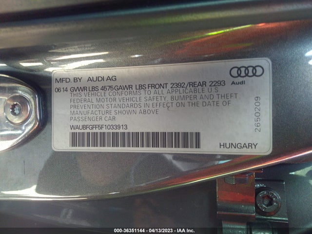 WAUBFGFF5F1033913 Audi S3/a3 2.0t Premium