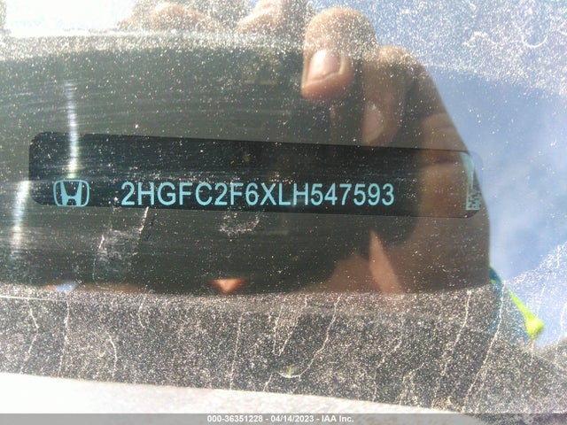 Honda Civic Lx 2020 2HGFC2F6XLH547593 Image 9