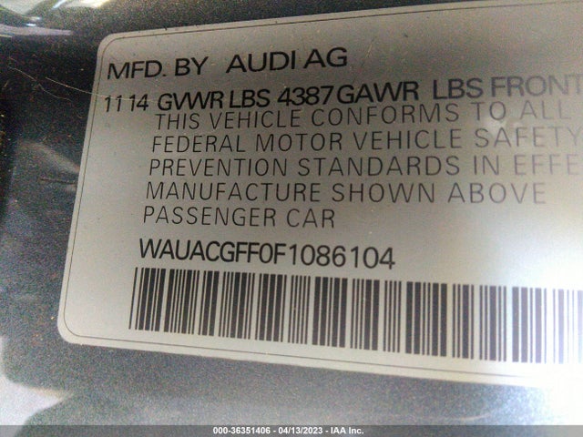 Audi A3 1.8t Premium 2015 WAUACGFF0F1086104 Image 9