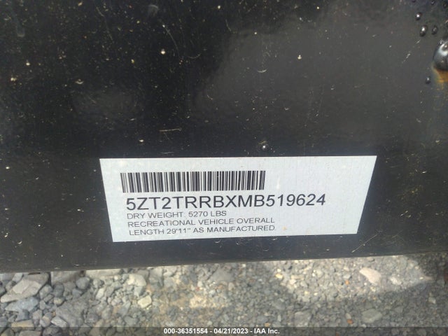 2021 PRIME TIME TRAVEL TRLR VIN: 52T2TRRBXMB519624
