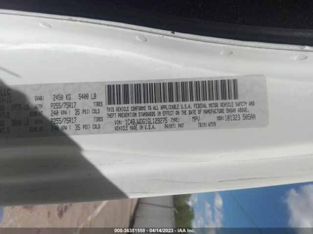 1C4BJWDG1GL129275 Jeep Wrangler Unlimited Sport