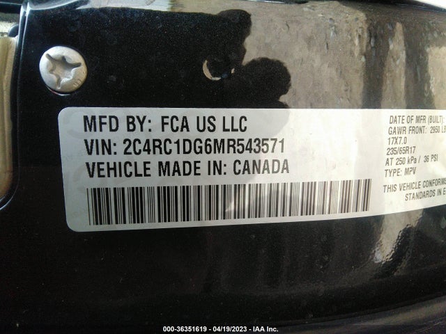 2021 Chrysler Voyager, VIN: 2C4RC1DG6MR543571