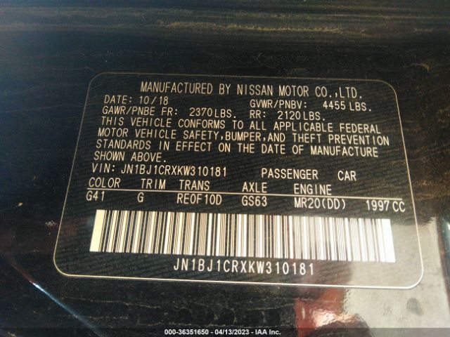 JN1BJ1CRXKW310181 Nissan Rogue Sport S