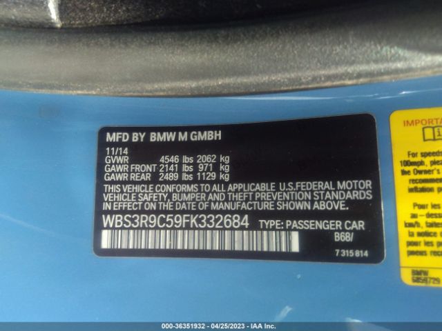 WBS3R9C59FK332684 BMW M4