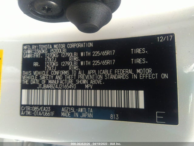 2018 Lexus NX, VIN: JTJBARBZ4J2165493